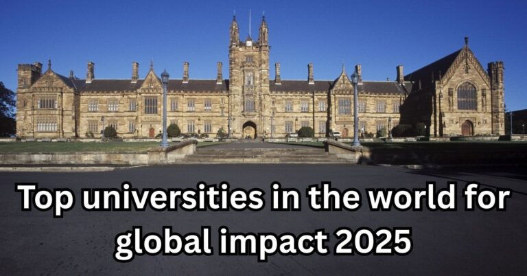 universities in the world for global impact 2025