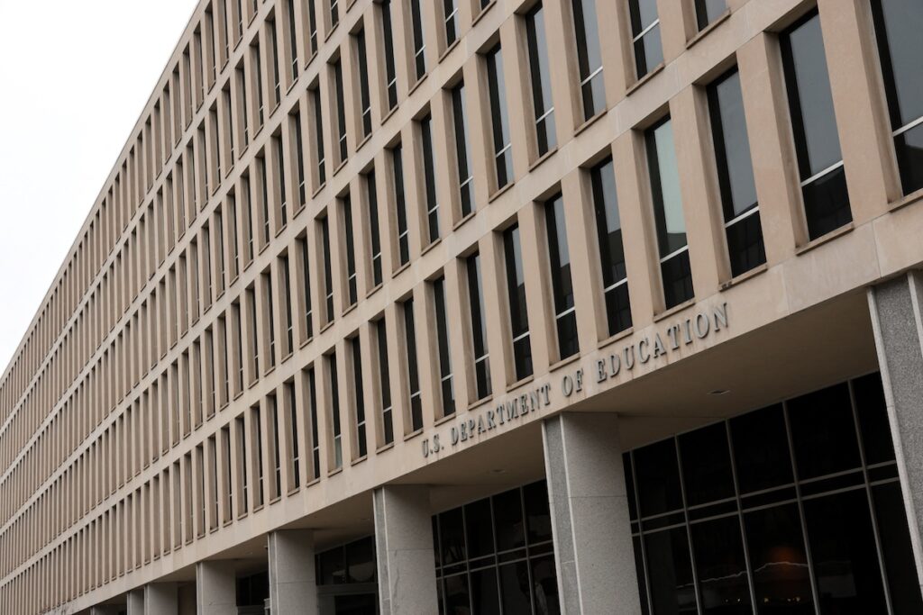 The U.S. Department of Education headquarters as U.S. President Donald Trump's administration is taking steps to dismantle the department, in Washington, D.C., U.S., November 20, 2025. REUTERS/Jonathan Ernst