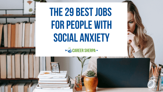 Woman looking at jobs for people with social anxiety