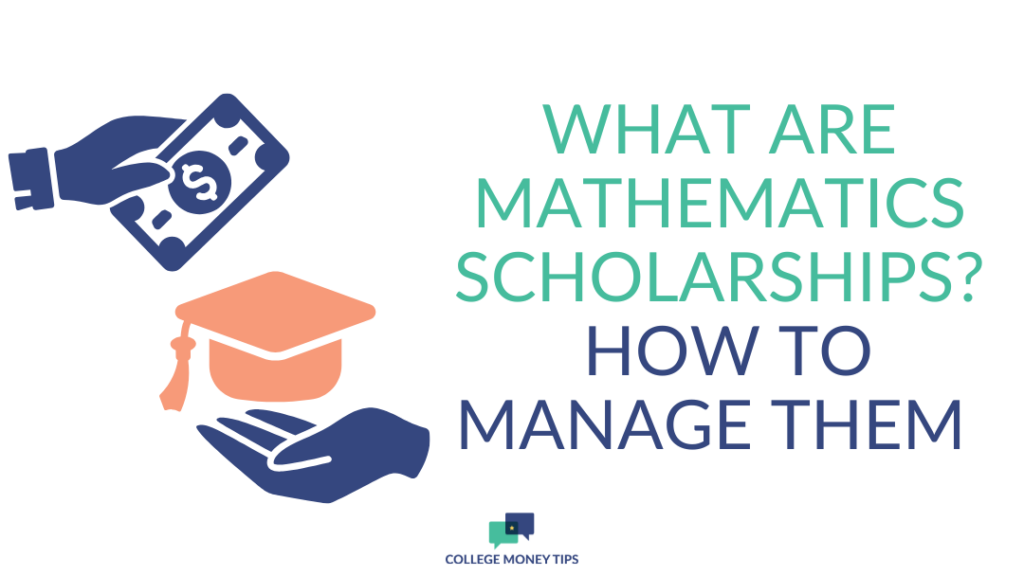 mathematics scholarships paying out money into a hand