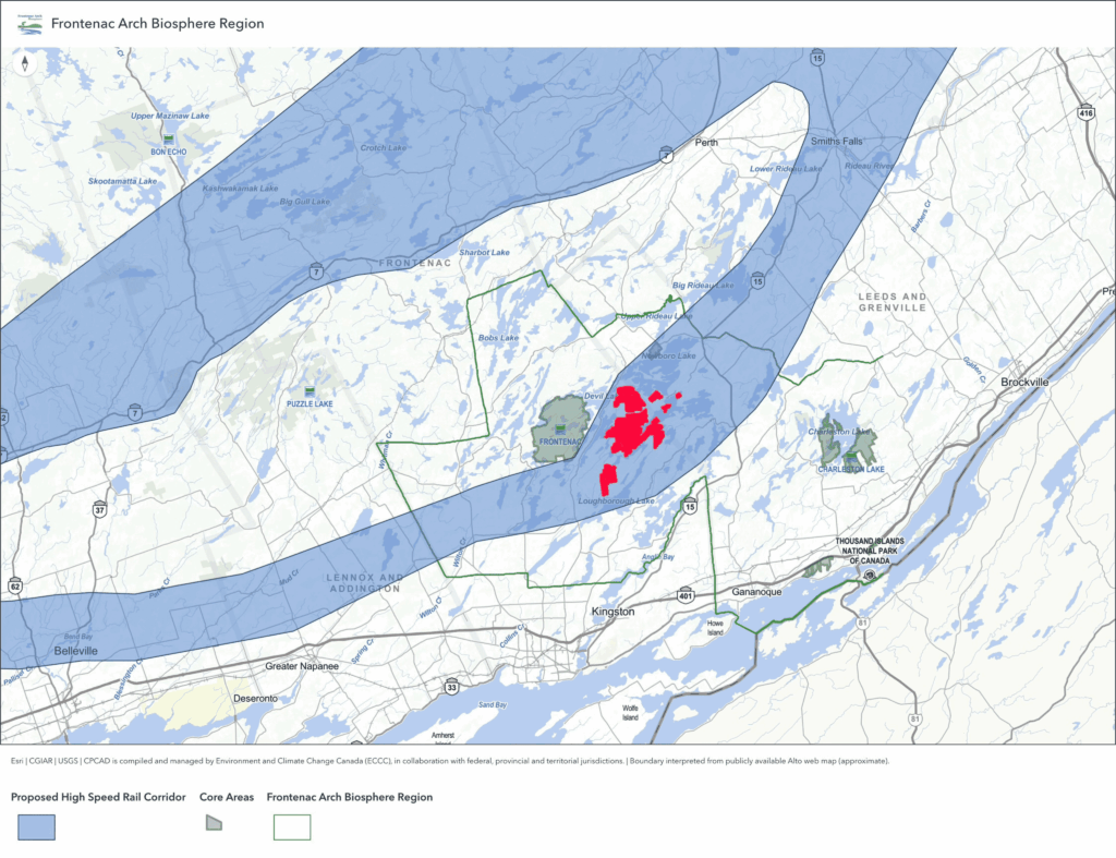 Proposed Alto rail route slashes through Queen’s field biology station